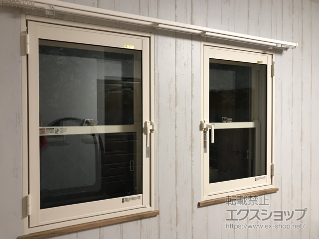 神奈川県川崎市のの二重窓（内窓） インプラス ダストバリア仕様 開き窓 外観右吊元 施工例