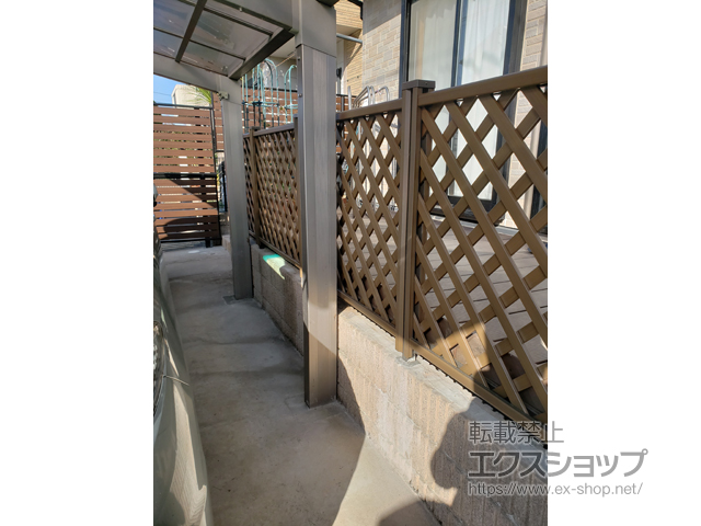 千葉県我孫子市ののフェンス・柵 ステイウッドフェンスM1型 間仕切りタイプ 施工例