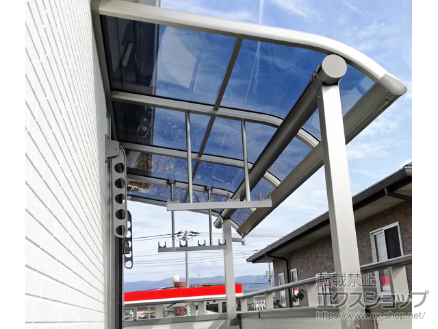 静岡県三島市ののバルコニー・ベランダ屋根 ヴェクターテラス R型 屋根タイプ 単体 積雪〜20cm対応 施工例