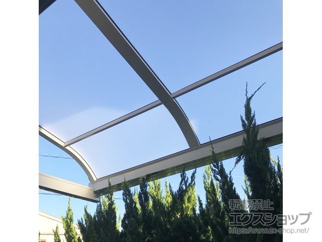 広島県広島市ののテラス屋根 スピーネ R型 ルーフタイプ 単体 積雪〜20cm対応 施工例