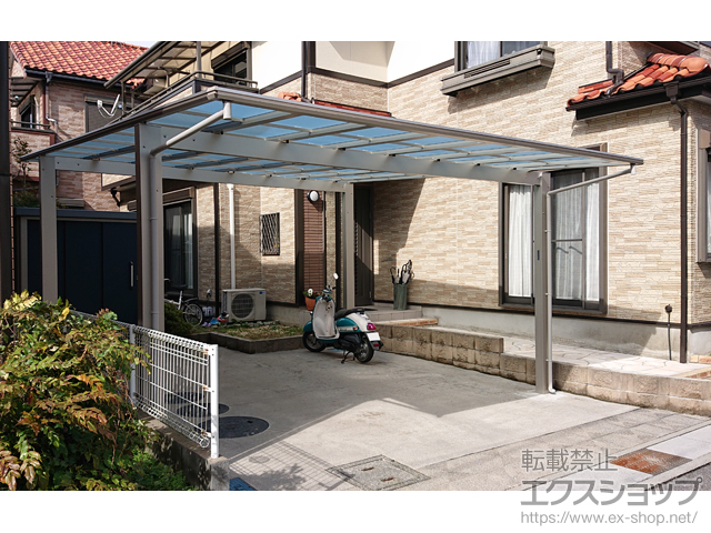 埼玉県春日部市ののカーポート エフルージュ ツイン 積雪〜20cm対応 施工例