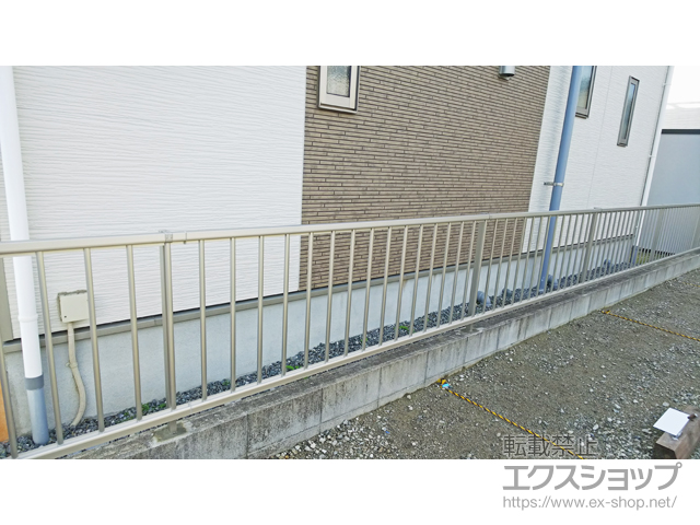 福岡県春日市ののフェンス・柵 ミエッタフェンス 防犯たて格子タイプ 自由柱施工 施工例