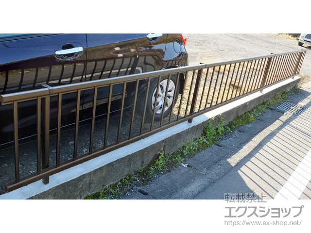 神奈川県相模原市ののフェンス・柵 ミエッタフェンス 防犯たて格子タイプ 自由柱施工 施工例