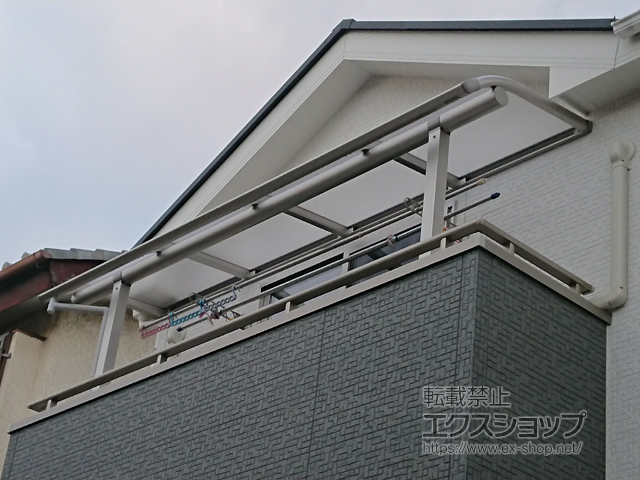 埼玉県川口市ののバルコニー・ベランダ屋根 プレシオステラス R型 屋根タイプ 単体 積雪〜20cm対応 施工例