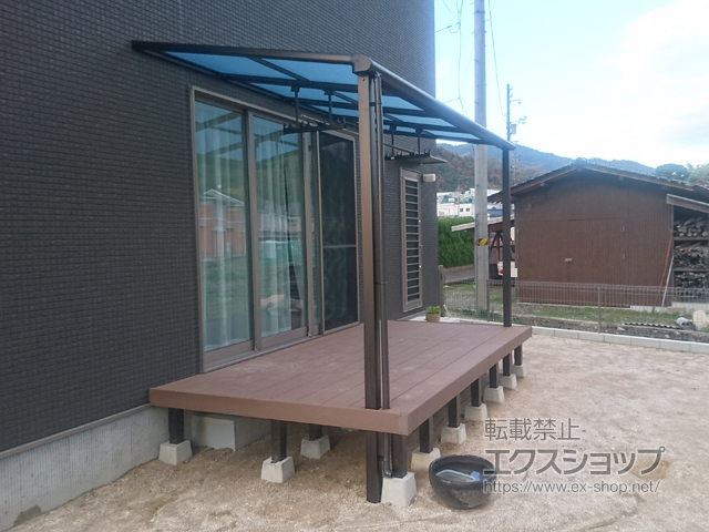 広島県広島市ののウッドデッキ リウッドデッキ 200 施工例