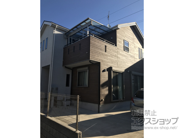 千葉県船橋市ののバルコニー・ベランダ屋根 ヴェクターテラス F型 1500 屋根タイプ 単体 積雪〜50cm対応 施工例