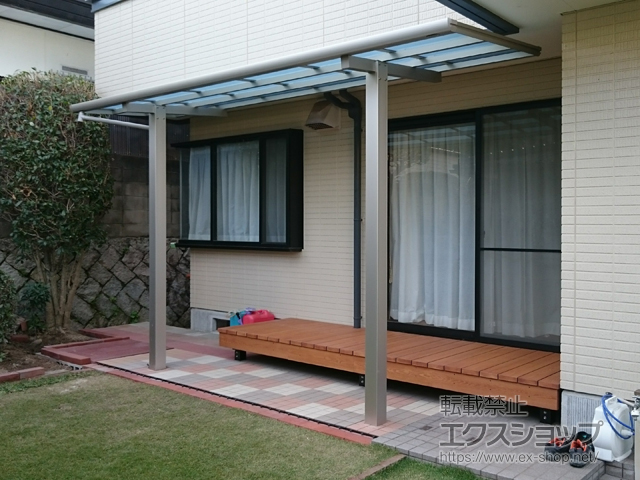広島県広島市ののテラス屋根 エフルージュグランZERO テラスタイプ 積雪〜20cm対応 施工例