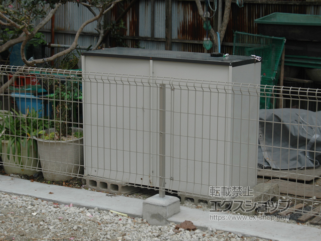 大阪府大阪市ののフェンス・柵 イーネットフェンス 2F型　自由柱タイプ 施工例