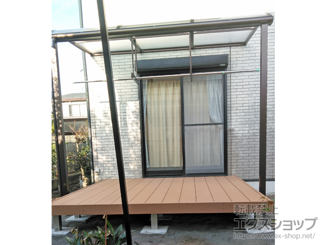 栃木県小山市ののテラス屋根 ヴェクターテラス R型 テラスタイプ 単体 積雪〜20cm対応 施工例