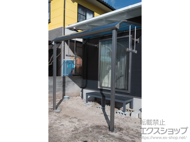 愛媛県松山市ののテラス屋根 ヴェクターテラス R型 テラスタイプ 単体 積雪〜20cm対応 施工例