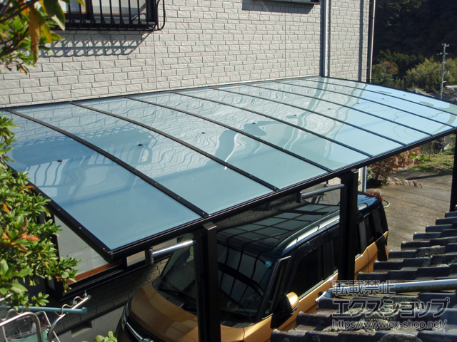 静岡県賀茂郡河津町ののカーポート レイナベーカポートグラン 延長　積雪〜20cm対応 施工例