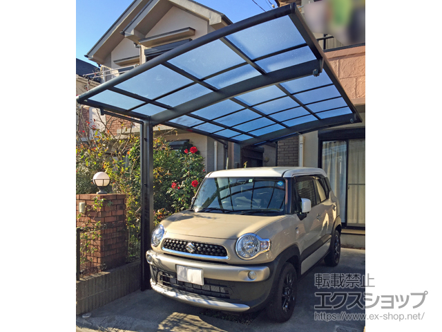 東京都調布市ののカーポート ネスカR (ラウンドスタイル) 積雪〜20cm対応 施工例