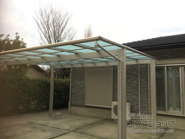 熊本県阿蘇市ののカーポート エフルージュ ツイン 積雪〜20cm対応 施工例