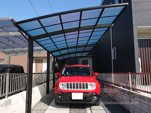 岡山県岡山市ののカーポート レイナポートグラン 縦連棟　積雪〜20cm対応 施工例