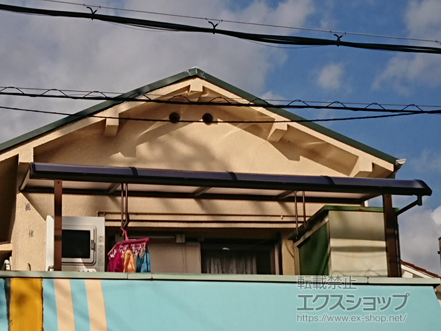 大阪府八尾市ののバルコニー・ベランダ屋根 ヴェクターテラス R型 屋根タイプ 単体 積雪〜20cm対応 施工例
