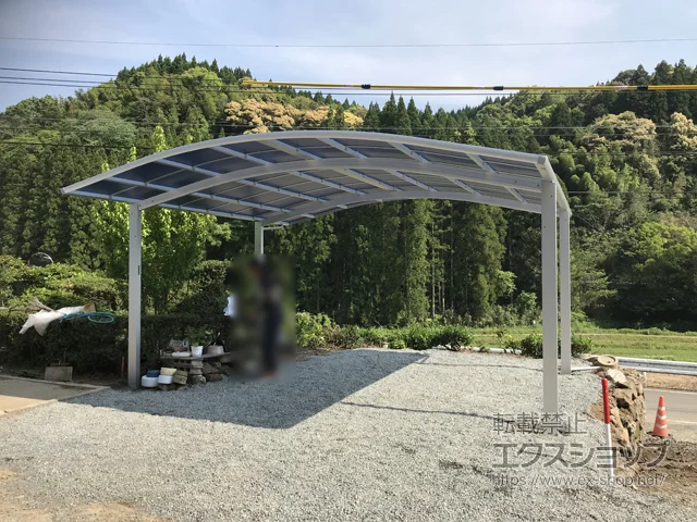 熊本県下益城郡美里町のYKKAPのカーポート レイナツインポートグラン　積雪～20cm対応 施工例