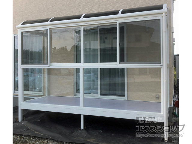 栃木県大田原市のの玄関ドア サニージュ R型 床納まり ランマ無 積雪〜20cm対応 施工例