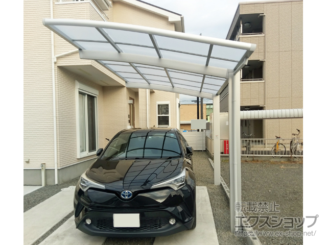 静岡県焼津市ののカーポート ネスカR (ラウンドスタイル) 積雪〜20cm対応 施工例