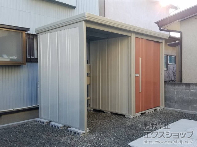 静岡県焼津市のの物置・屋外倉庫 Mr.ストックマン プラスアルファ 一般型 3015×1590×2110（TP-3015） TP-3015-T 施工例