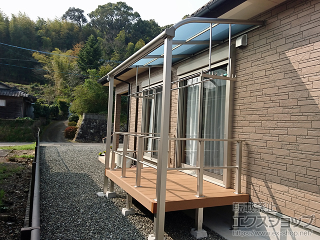 鹿児島県薩摩川内市ののテラス屋根 ヴェクターテラス R型 テラスタイプ 単体 積雪〜20cm対応 施工例