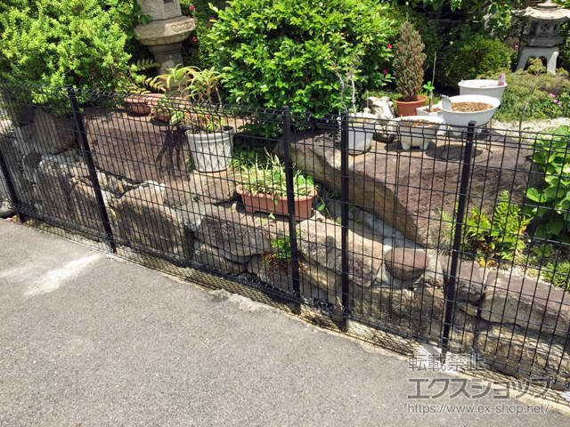 大阪府岸和田市ののフェンス・柵 ハイグリッドフェンスN8型 フリーポールタイプ 施工例