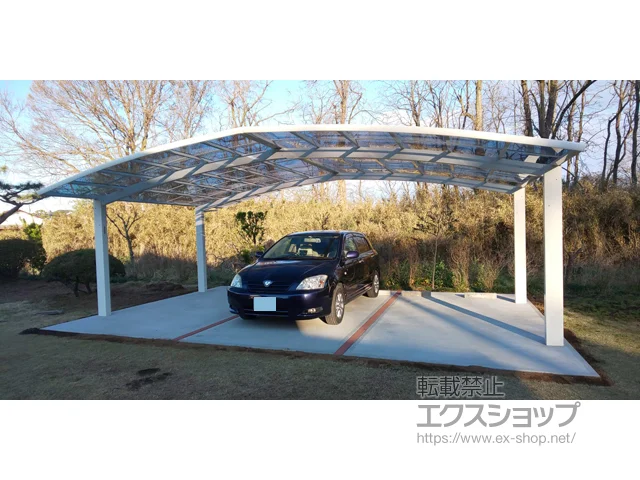 千葉県野田市のYKKAPのカーポート レイナトリプルポートグラン　積雪～20cm対応 施工例