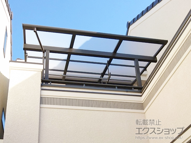 大阪府東大阪市ののバルコニー・ベランダ屋根 スピーネ F型 屋根タイプ 単体 積雪〜20cm対応 施工例