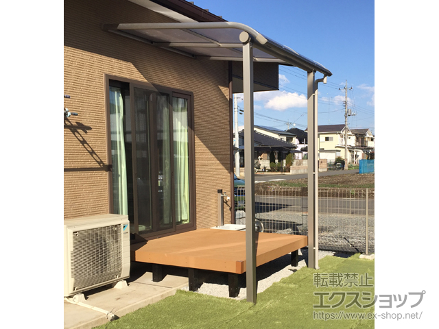 栃木県下野市ののテラス屋根 ヴェクターテラス R型 テラスタイプ 単体 積雪〜20cm対応 施工例