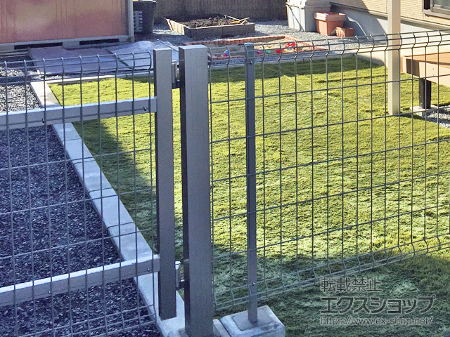 栃木県下野市のの門扉 ハイグリッド門扉NF8型 片開き　柱使用 施工例