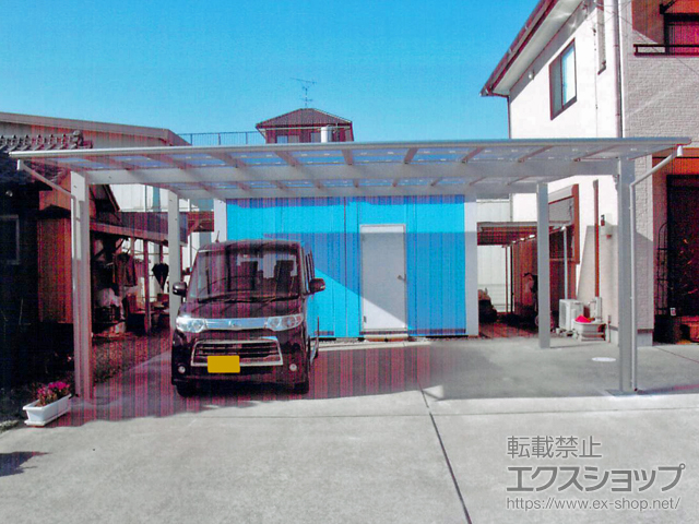 千葉県松戸市ののカーポート エフルージュ ツイン 積雪〜20cm対応 施工例