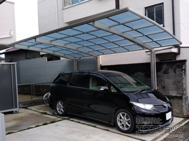 岐阜県岐阜市ののカーポート レイナポートグラン 延長　積雪〜20cm対応 施工例