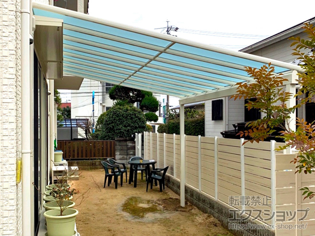 広島県大竹市ののテラス屋根 ヴェクターテラス F型 テラスタイプ 単体 積雪〜20cm対応 施工例