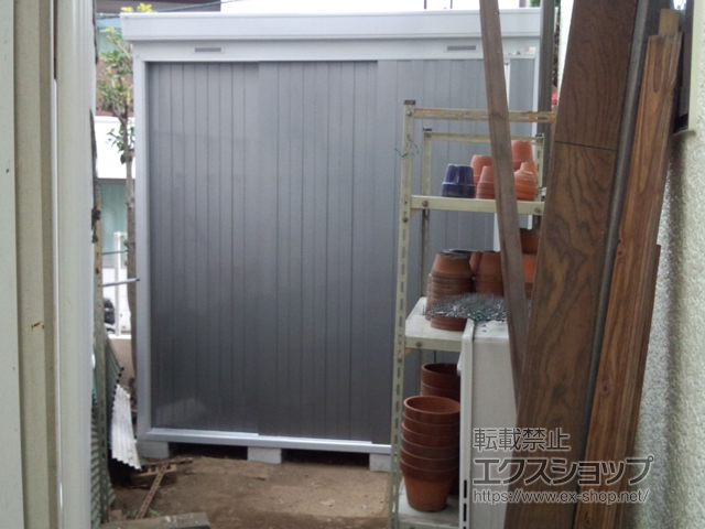 東京都大田区のの物置・屋外倉庫 ネクスタ 一般型 2210×1370×2375（NXN-30H） NXN-30H-PG 施工例