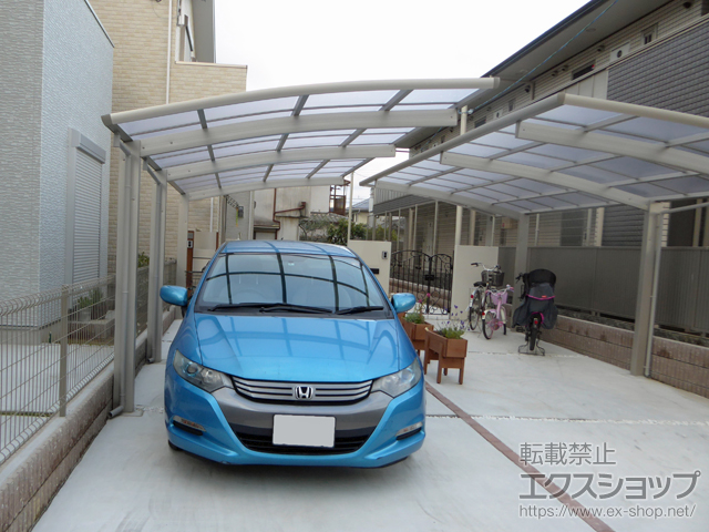 大阪府茨木市ののカーポート レイナポートグラン 延長　積雪〜20cm対応 施工例