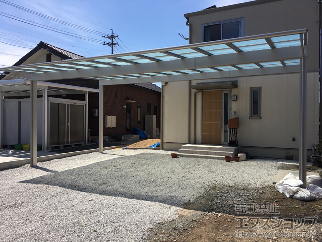 静岡県浜松市ののカーポート エフルージュ トリプル 積雪〜20cm対応 施工例