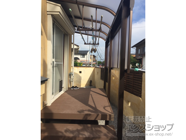 滋賀県彦根市ののテラス屋根 ヴェクターテラス R型 テラスタイプ 単体 積雪〜20cm対応 施工例
