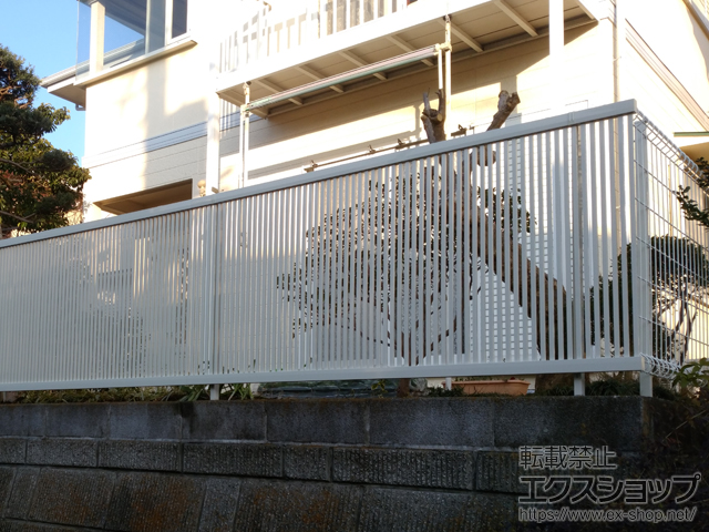 神奈川県横浜市ののフェンス・柵 ハイグリッドフェンス UF8型 フリーポールタイプ 施工例