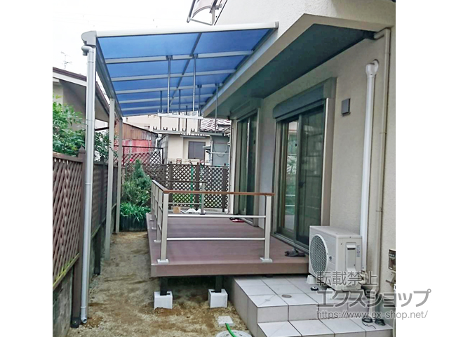 大阪府大阪狭山市ののテラス屋根 ヴェクターテラス F型 テラスタイプ 連棟 積雪〜20cm対応 施工例