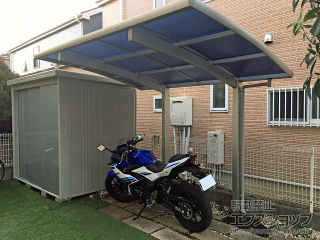 千葉県流山市ののサイクルポート・駐輪場 レイナポートグランミニ 積雪〜20cm対応 施工例