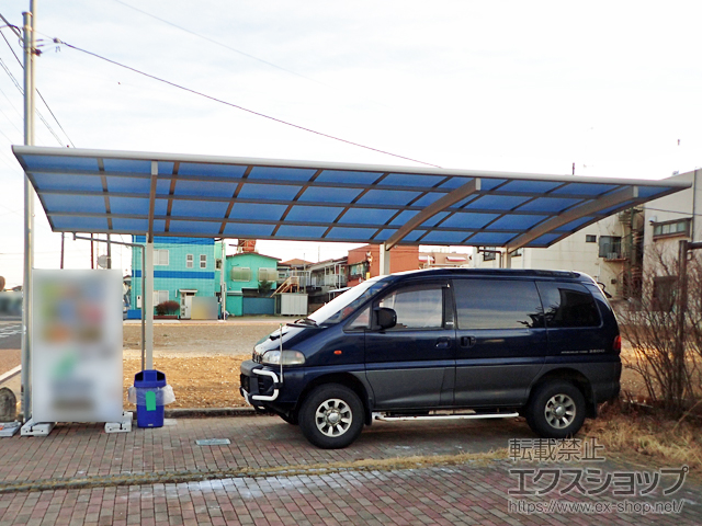 茨城県下妻市ののカーポート レイナポートグラン 延長　積雪〜20cm対応 施工例