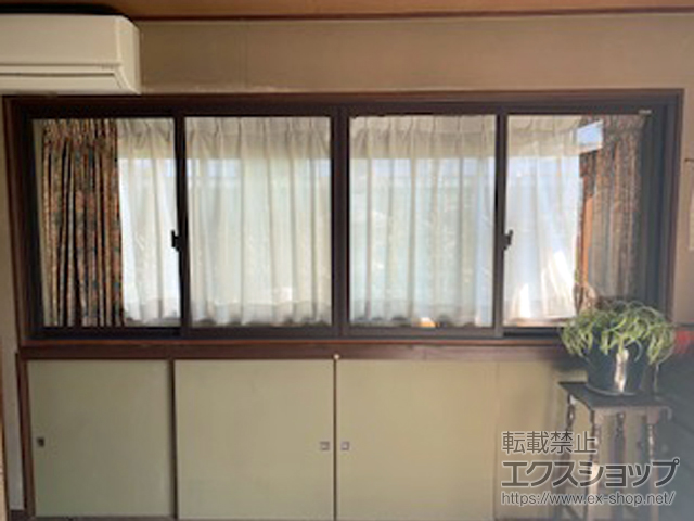 京都府京都市のの二重窓（内窓） インプラス ダストバリア仕様 引違い窓 4枚建 施工例