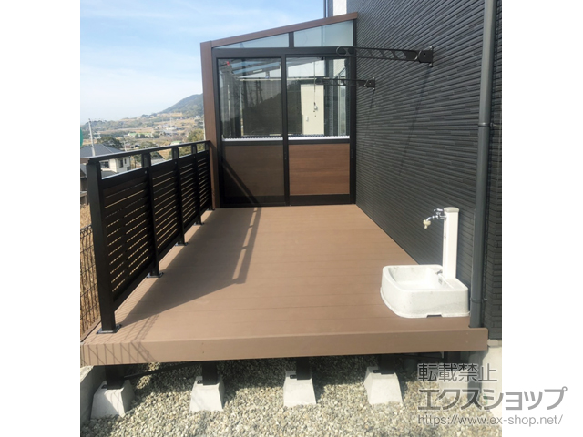 兵庫県淡路市ののウッドデッキ リウッドデッキ 200 施工例