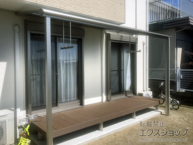 福岡県久留米市ののテラス屋根 ヴェクターテラス F型 テラスタイプ 単体 積雪〜20cm対応 施工例