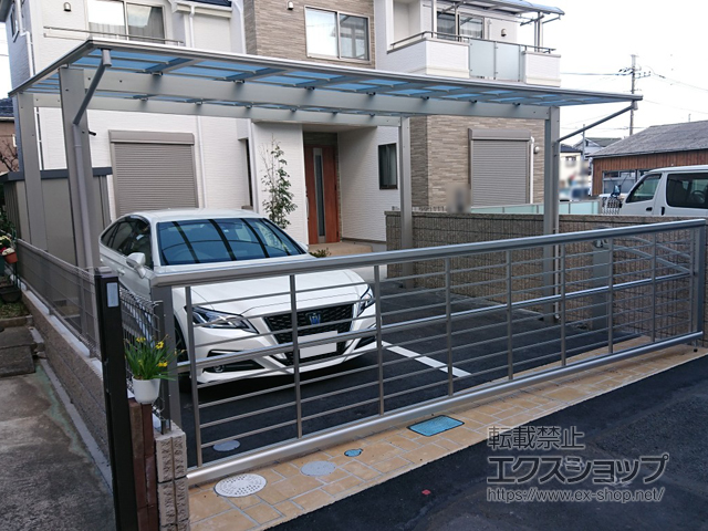 埼玉県桶川市ののカーポート エフルージュ ツイン 積雪〜20cm対応 施工例