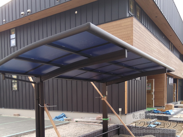 福岡県大牟田市ののサイクルポート・駐輪場 レイナポートグランミニ 積雪〜20cm対応 施工例