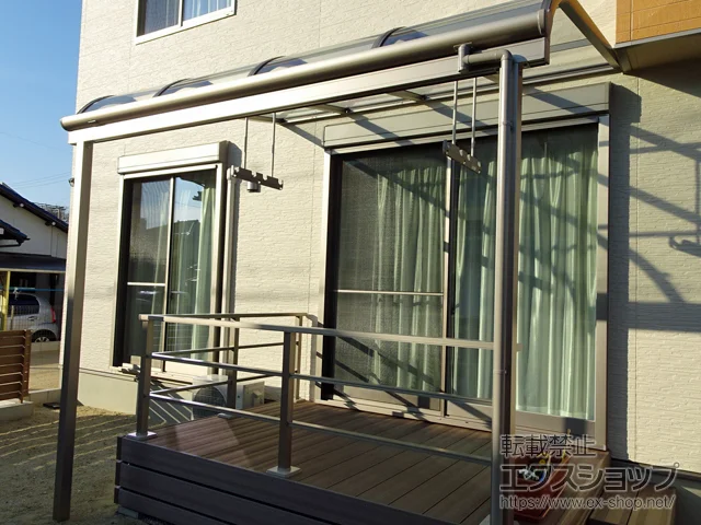 愛知県一宮市のLIXIL リクシル（トステム）のテラス屋根 パワーアルファ RB型 テラスタイプ 単体 積雪～30cm対応 施工例