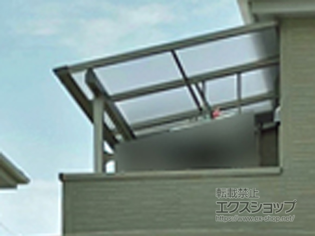 大阪府寝屋川市ののバルコニー・ベランダ屋根 ヴェクターテラス F型 屋根タイプ 単体 積雪〜20cm対応 施工例