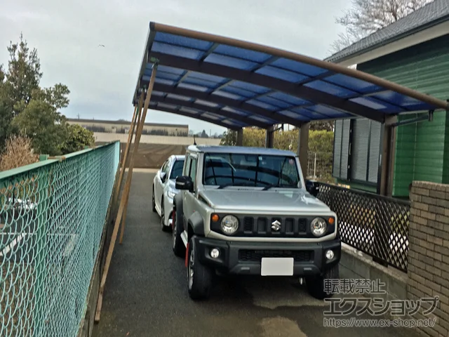 千葉県四街道市のYKKAPのカーポート レイナポートグラン 縦連棟　積雪～20cm対応 施工例