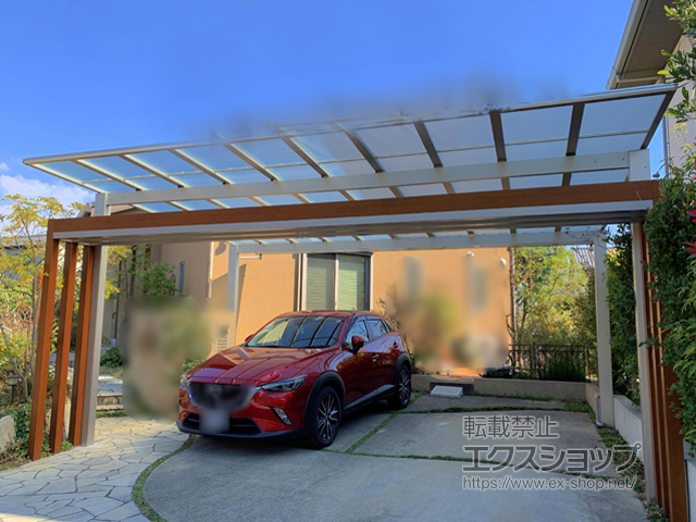 福岡県福岡市ののカーポート エフルージュ ツイン 積雪〜20cm対応 施工例