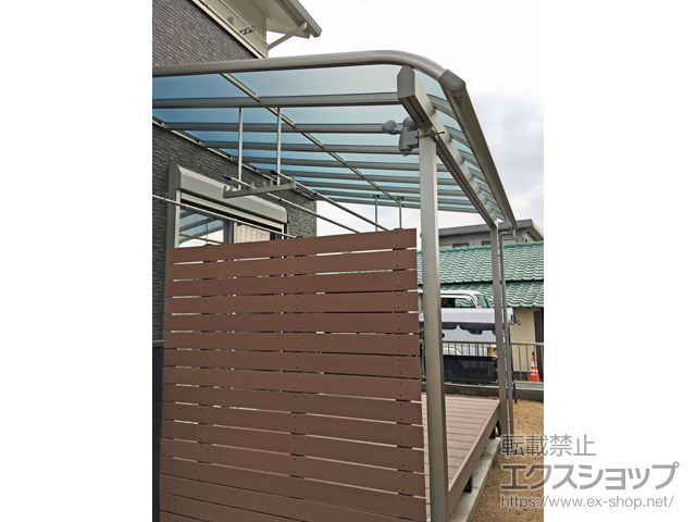山口県山口市ののテラス屋根 ヴェクターテラス R型 テラスタイプ 単体 積雪〜20cm対応 施工例